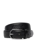 Paski - Tommy Hilfiger Pasek Męski Business Lux 3.5 AM0AM13761 Czarny - miniaturka - grafika 1