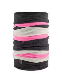 Apaszki i szaliki damskie - Buff Szal-koło "Merino Move" w kolorze różowo-antracytowym - 70 x 24 cm - grafika 1