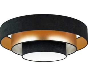 Duolla - LED Plafon LUNETA LED/26W/230V śr. 60 cm 4000K czarny/złoty - Lampy sufitowe - miniaturka - grafika 1
