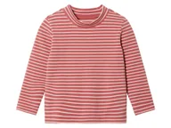Bluzki dla dziewczynek - lupilu® Koszulka termiczna dziecięca z długim rękawem, z bawełną (98 - 104, W paski) - miniaturka - grafika 1