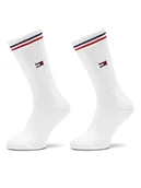 Skarpetki damskie - Tommy Hilfiger Zestaw 2 par wysokich skarpet damskich 701228176 Biały - miniaturka - grafika 1
