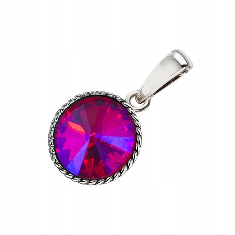 Zawieszka srebrna pr. 925 Kryształ Siam Color