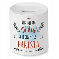 Skarbonki - Skarbonka Dla Baristy na Urodziny na Prezent z Nadrukiem ze Zdjęciem + Opakowanie na prezent (wzór 03) - miniaturka - grafika 1