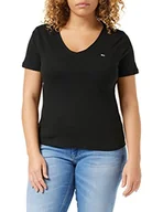 Koszulki i topy damskie - Tommy Hilfiger Damska koszulka Tjw Slim Jersey z dekoltem w serek - miniaturka - grafika 1