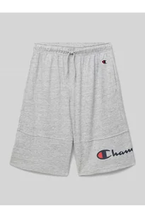 Szorty z dzianiny dresowej o kroju regular fit z nadrukiem z logo - Champion - Spodnie sportowe damskie - miniaturka - grafika 1