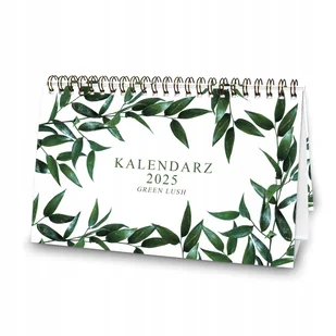 Kalendarz biurkowy 2025 Green Lush na biurko stojący - Kalendarze - miniaturka - grafika 1
