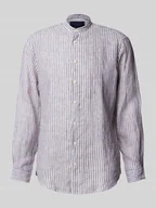 Koszule męskie - Koszula lniana o kroju regular fit ze stójką - miniaturka - grafika 1