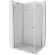 Kabiny prysznicowe - Mexen Roma kabina prysznicowa uchylna 120x100 cm, transparent, złota - miniaturka - grafika 1