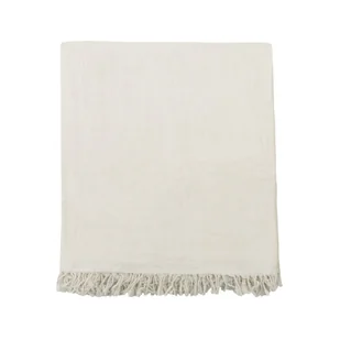 Pled z frędzlami Ninon beżowa 130 x cm 170 cm Inspire - Koce - miniaturka - grafika 1