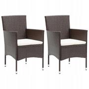 Fotele i krzesła ogrodowe - Krzesła ogrodowe VIDAXL, brązowe, 2 szt. - miniaturka - grafika 1