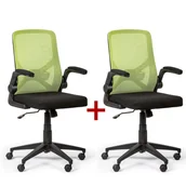 Fotele i krzesła biurowe - B2B Partner Fotel biurowy Flexi 1 + 1 GRATIS, zielony 415086 - miniaturka - grafika 1