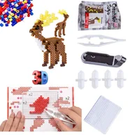 Prace ręczne dla dzieci - Koraliki Do Prasowania 3D Prasowanki Trójwymiarowe Szablon Zwierzątka Jelonek - miniaturka - grafika 1