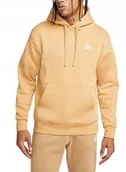 Bluzy męskie - Bluza Męska Żółta z kapturem Nike Club Fleece BV2654-722 r. XXL - miniaturka - grafika 1