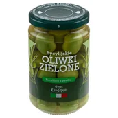 Warzywa w marynacie - San Romano Sycylijskie oliwki zielone Nocellara z pestką 300 g - miniaturka - grafika 1