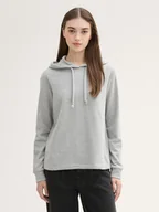 Bluzy damskie - Bluza z kapturem damska Tom Tailor 1042827 M Szara (4068127267450) - miniaturka - grafika 1
