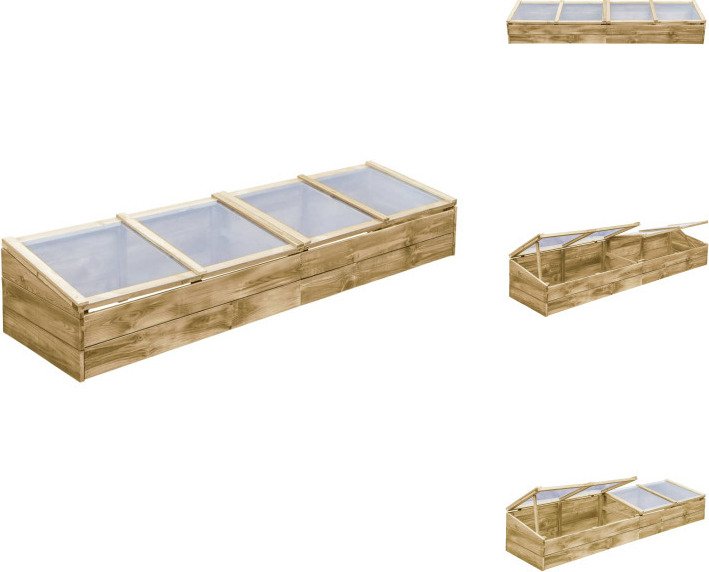 vidaXL Szklarnia Impregnowane drewno sosnowe 200 x 50 x 35 cm - Szklarnie