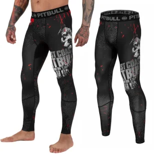 Legginsy kompresyjne Pit Bull Performance Pro plus Blood Dog II - Czarne - Odzież taktyczna i umundurowanie - miniaturka - grafika 1
