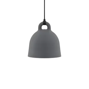 Wisząca lampa Ball S w szarym kolorze z czarnym przewodem - Lampy sufitowe - miniaturka - grafika 1