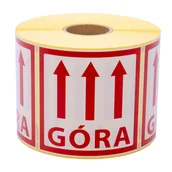 Etykiety do drukarek - MD Labels Naklejki Etykiety Ostrzegawcze Ostrożnie Góra 1000szt 5907483450290 - miniaturka - grafika 1