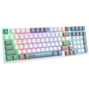 ONIKUMA G38 Klawiatura Mechaniczna Gamingowa RGB : Kolor - biały/szary - Kable USB - miniaturka - grafika 1