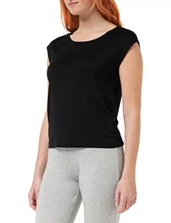 Koszulki i topy damskie - Calvin Klein Damski top od piżamy z szeroką szyją, S/S, Czarny, XS - grafika 1