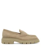 Półbuty damskie - Gino Rossi Loafersy GRACE-E24-26372LM Beżowy - miniaturka - grafika 1