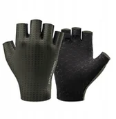 Rękawiczki rowerowe - Rękawiczki rowerowe Rockbros oddychające, krótkie palce, rozmiar: M - zielone - miniaturka - grafika 1