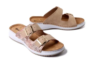 INBLU SD-01 026 piaskowy, klapki damskie - Inblu - Klapki i japonki damskie - miniaturka - grafika 1