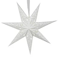 Ozdoby bożonarodzeniowe - Lampion ALLADIN STAR, gwiazda betlejemska, 7 ramion, 60cm, biała - miniaturka - grafika 1