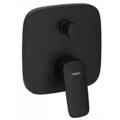 Baterie podtynkowe - HANSGROHE 71405670 Logis Jednouchwytowa bateria wannowa, podtynkowa, element zewnętrzny Czarny Matowy - miniaturka - grafika 1