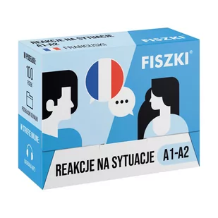 FISZKI - francuski - Reakcje na sytuacje A1-A2 - Książki do nauki języka francuskiego - miniaturka - grafika 1
