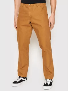 Spodnie męskie - Dickies Spodnie materiałowe Dc Carpenter DK0A4XIFC41 Brązowy Regular Fit - grafika 1
