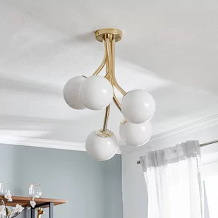 Lampa sufitowa Selva, 5-pkt. przesunięta, złota - Lampy sufitowe - miniaturka - grafika 3