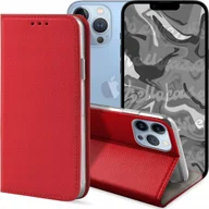 Etui i futerały do telefonów - Hello Case ETUI Z KLAPKĄ DO Apple iPhone 13 Pro CZERWONE ZAMYKANE MAGNETYCZNE - miniaturka - grafika 1