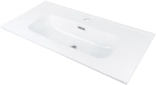Umywalka wpuszczana Deante Tubo 38,5x80 cm prostokątna biały połysk CTU_6U8M - Umywalki - miniaturka - grafika 1