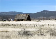 Plakaty - An old hay barn on the outskirts of Susanville, seat of Lassen County, California, Carol Highsmith - plakat 70x50 cm - miniaturka - grafika 1