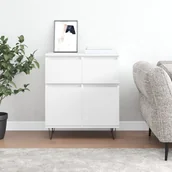 Szafki nocne - vidaXL Komoda, biała, 60x35x70 cm, materiał drewnopochodny - miniaturka - grafika 1