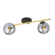 Lampy sufitowe - Splendi lampa sufitowa 2-punktowa czarna/złota/grafitowa 1246/2 - miniaturka - grafika 1