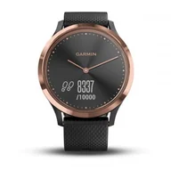 Smartwatch - Garmin Vivomove HR Sport Rose Gold with Black Silicone Band 010-01850-26 - miniaturka - grafika 1