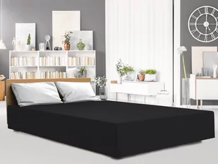 Darymex Prześcieradło jersey elastan z gumką BLACK/CZARNY/180x200x30 PJE180/BLACK - Prześcieradła - miniaturka - grafika 1