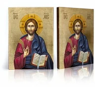 Ikony i obrazy sakralne - Ikona religijna Chrystus Pantokrator - miniaturka - grafika 1