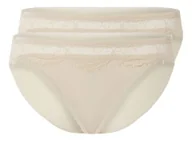 Majtki damskie - esmara® Figi damskie z koronką, 2 pary (M (40/42), Beżowy) - miniaturka - grafika 1