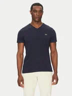 Koszulki męskie - Lacoste T-Shirt TH6710 Granatowy Regular Fit - miniaturka - grafika 1