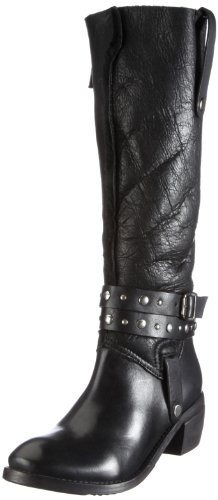 Buffalo London Damskie kozaki 1003 W 02 COW Montone, czarny - Czarny Czarny 01-39 eu