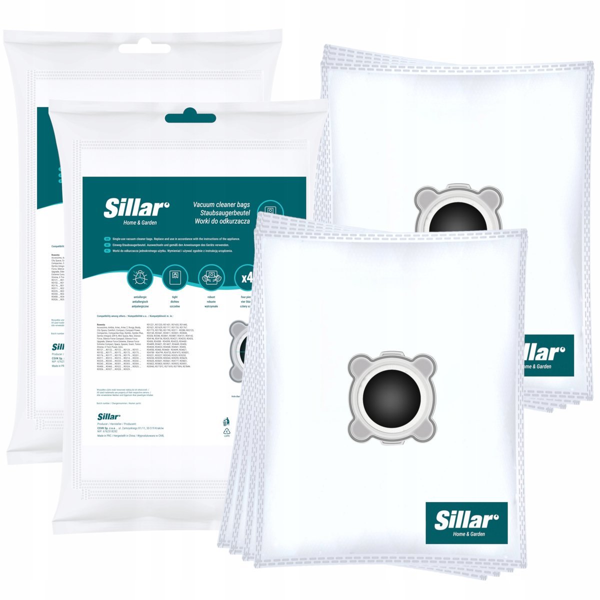 8x Worki do Rowenta RO452011 RO452321 RO454011 RO462701 RO5921 RO6477