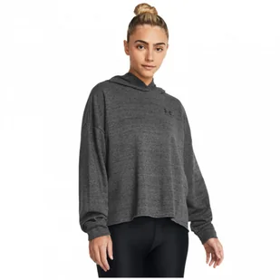 Damska bluza dresowa nierozpinana z kapturem Under Armour UA Rival Terry OS Hoodie - szara - Bluzy damskie - miniaturka - grafika 1