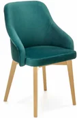 Krzesła - Halmar Krzesło na drewnianych nogach TOLEDO 2 - ciemny zielony - miniaturka - grafika 1