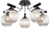 Lampy sufitowe - MLAMP Loftowa LAMPA sufitowa ELM2207/5 8C BL MLAMP modernistyczna OPRAWA szklane kule czarne chrom ELM2207/5 8C BL - miniaturka - grafika 1