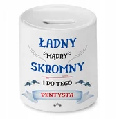 Skarbonki - Skarbonka dla Dentysty na Urodziny Idealny Prezent z Nadrukiem ze Zdjęciem + Opakowanie na prezent (wzór 03) - miniaturka - grafika 1