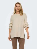 Swetry damskie - ONLY Sweter w kolorze beżowym - miniaturka - grafika 1